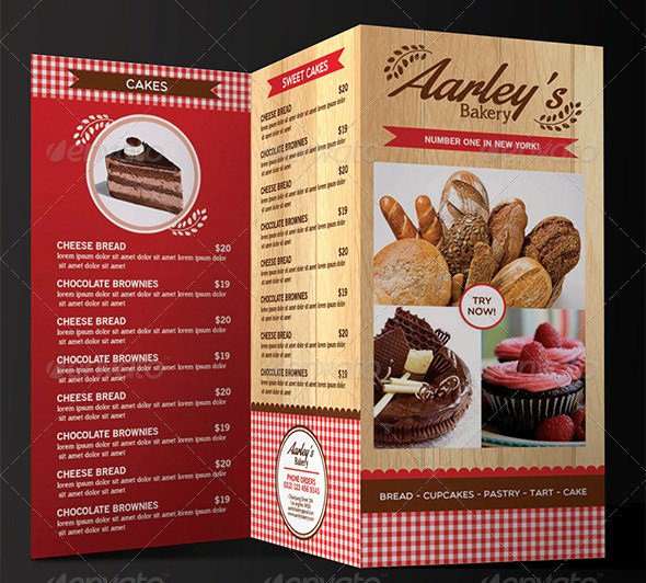 Free Bakery Menu Template Lovely 30 Bakery Menu Templates Psd Pdf Eps Indesign