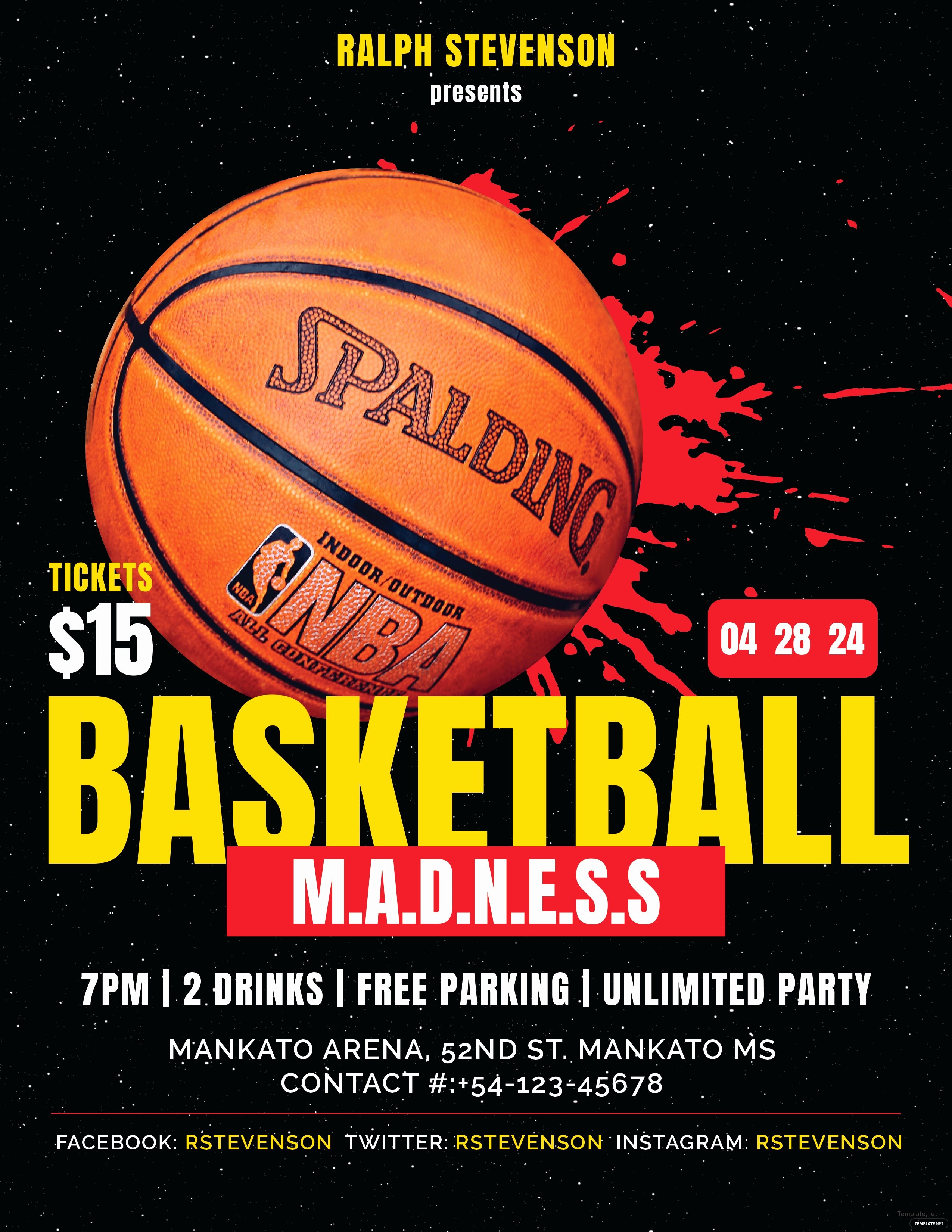Free Basketball Flyer Template Luxury Free Basketball Madness Flyer Template In Adobe Shop