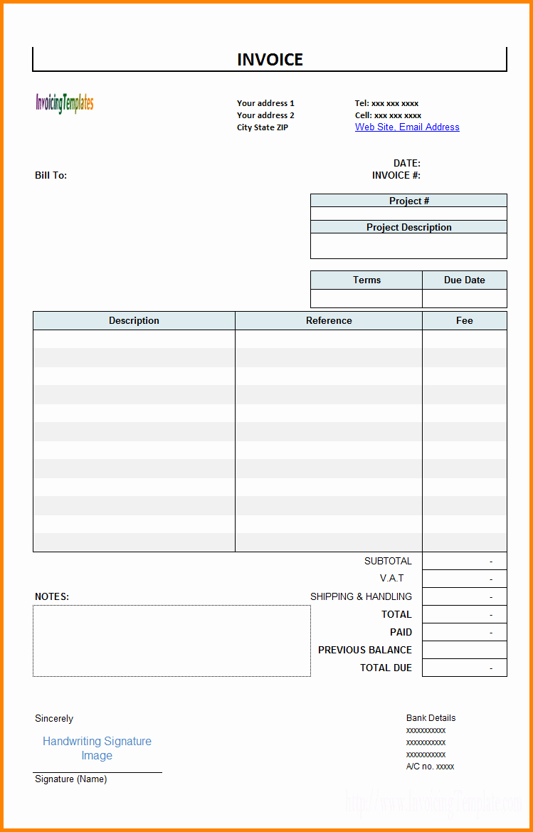 Free Billing Statement Template New 7 format Free Printable Billing Statements