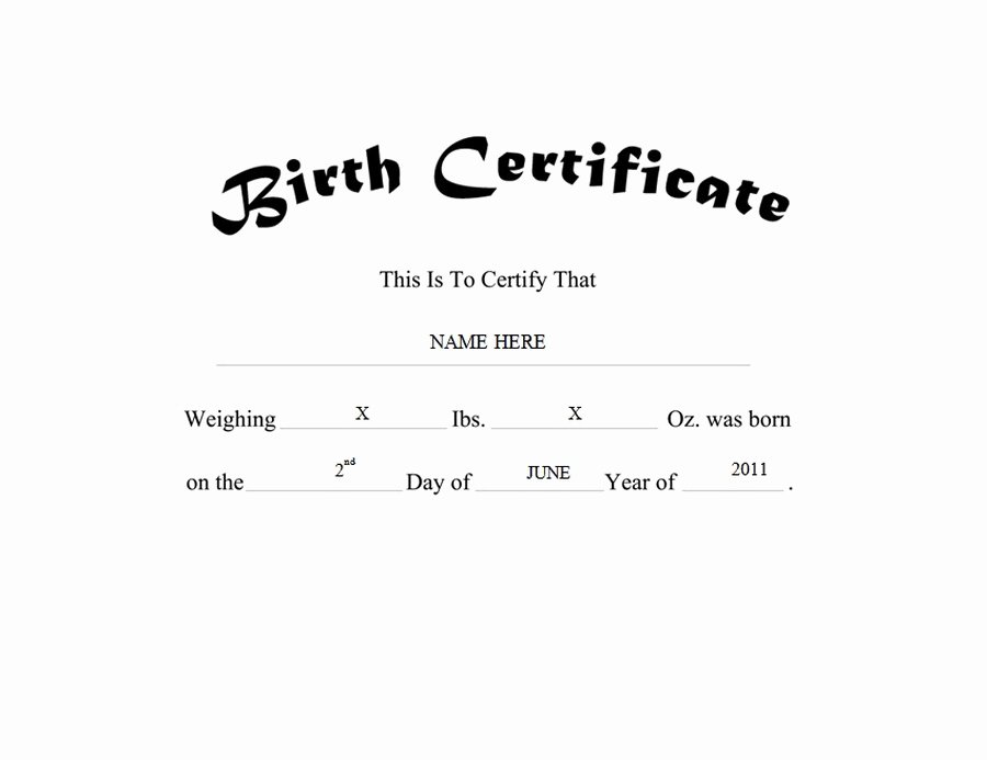 Free Birth Certificate Template Beautiful Birth Certificate Free Templates Clip Art &amp; Wording