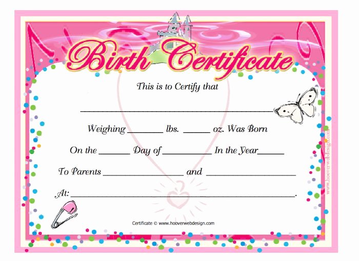 Free Birth Certificate Template Elegant 15 Birth Certificate Templates Word &amp; Pdf Free