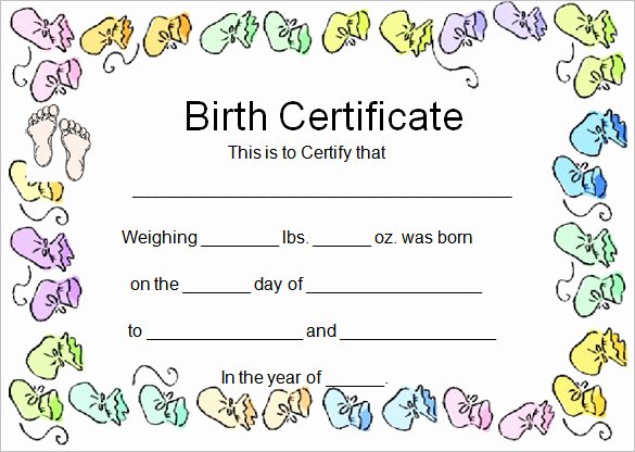 Free Birth Certificate Template Inspirational Word Certificate Template 49 Free Download Samples