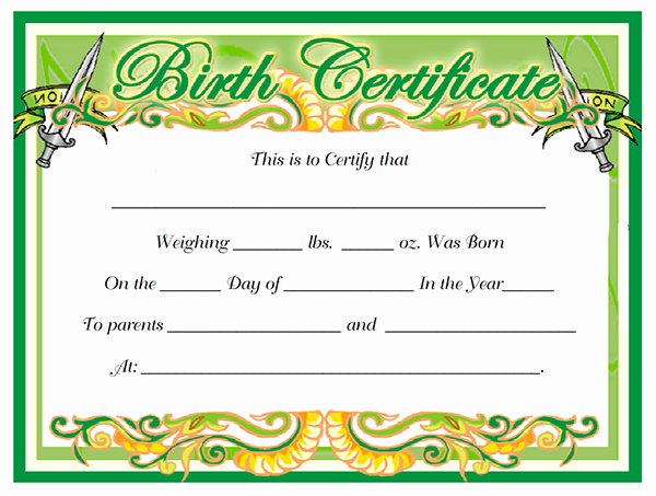 Free Birth Certificate Template Luxury 13 Free Birth Certificate Templates