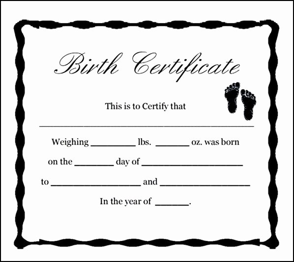 Free Birth Certificate Template Luxury Birth Certificate Blank Templates
