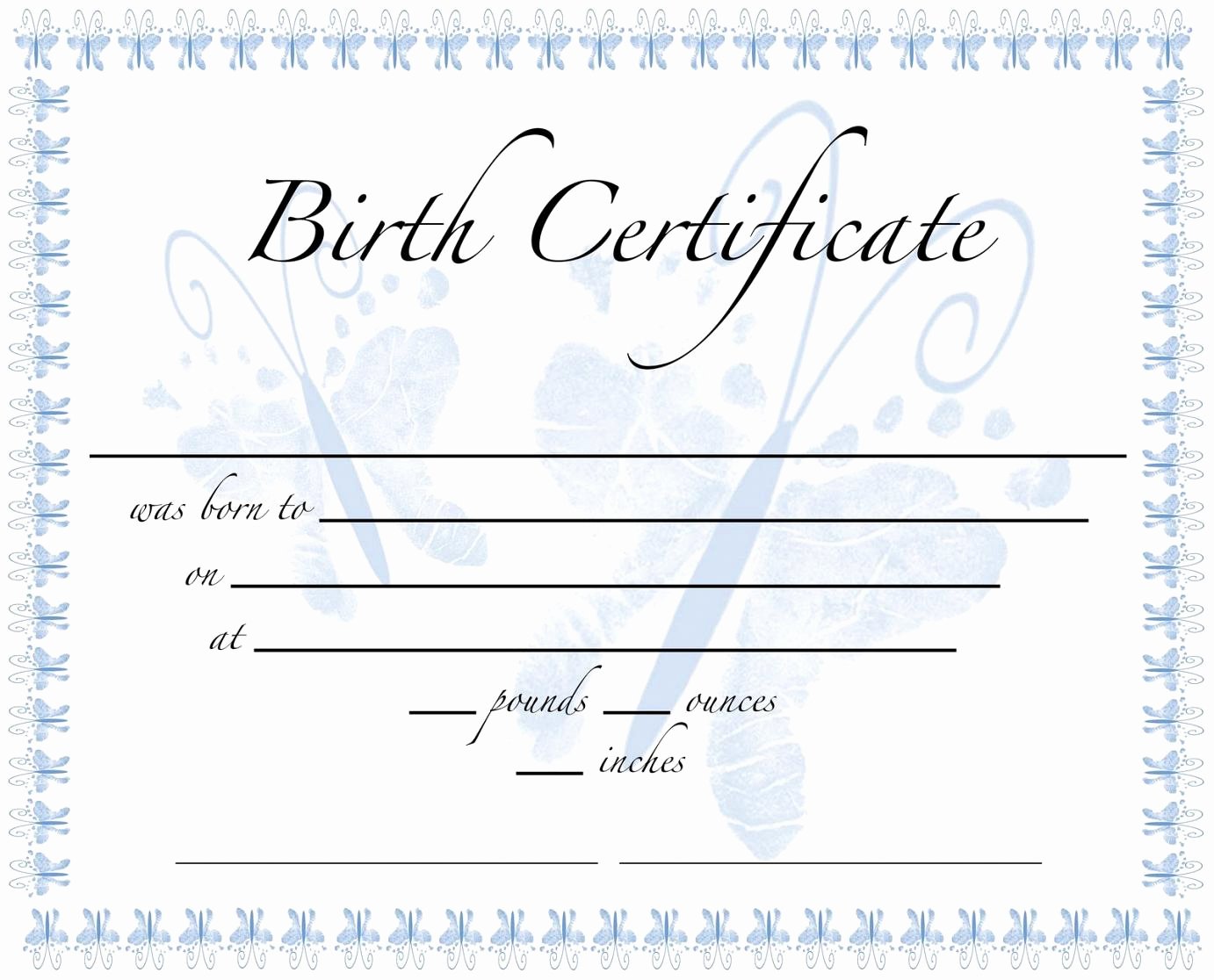 Free Birth Certificate Template Luxury Birth Certificate Template Pdf