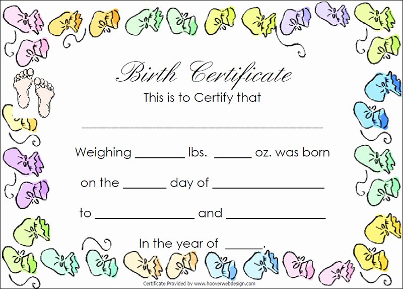 Free Birth Certificate Template New Birth Certificate Templates Free Word Pdf Psd format