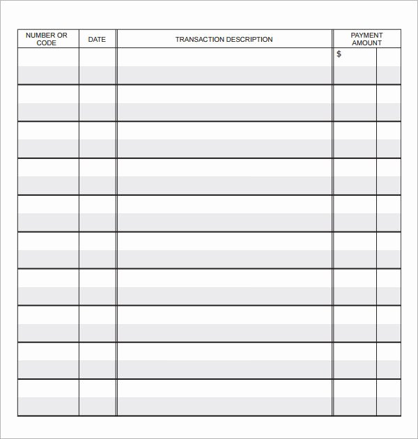 Free Business Check Template Fresh 10 Sample Check Register Templates to Download