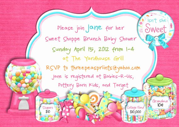 Free Candyland Invitation Template Fresh Free Printable Candy Baby Shower Invitation Template