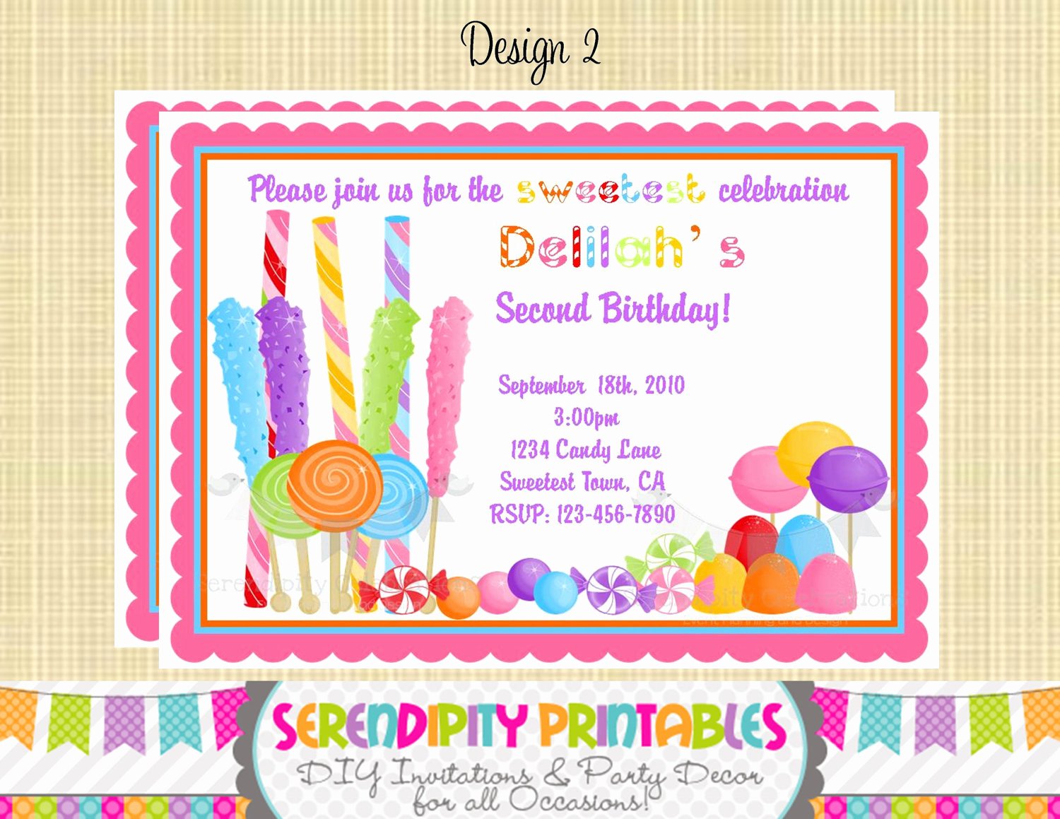 Free Candyland Invitation Template Inspirational Candyland Invitation Use for Birthday Baby Shower Birth