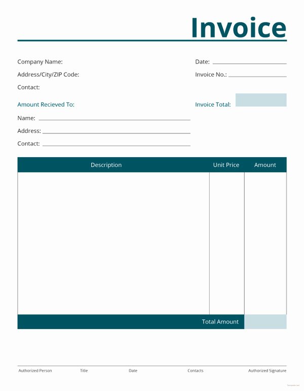 Free Commercial Invoice Template Inspirational 28 Blank Invoice Templates
