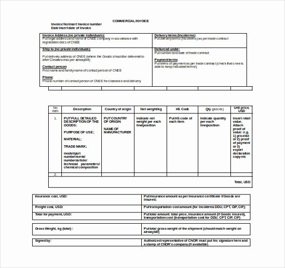 Free Commercial Invoice Template Unique 11 Word Invoice Templates Free Download