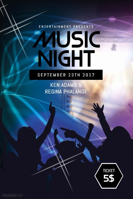 Free Concert Flyer Template Fresh Copy Of Music Night Flyer Template