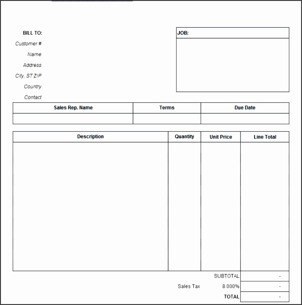 Free Construction Invoice Template Inspirational 5 Free Contractor Invoice Template In Excel