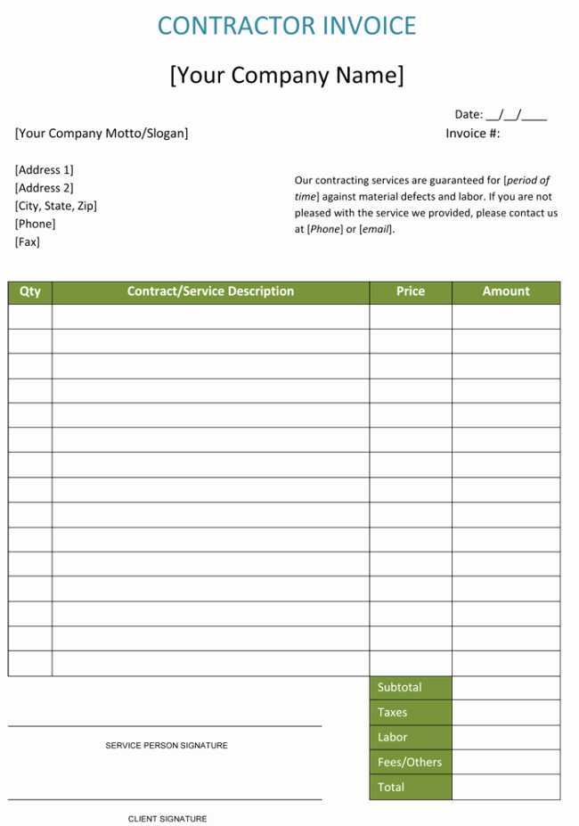 construction invoice template excel 3088