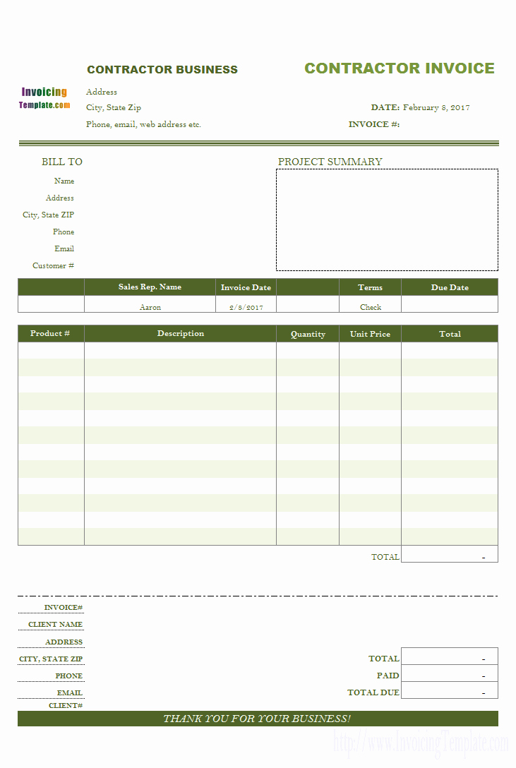 Free Contractor Invoice Template Best Of Contractor Invoice Templates Free 20 Results Found