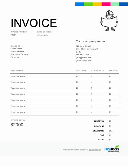 Free Contractor Invoice Template Luxury Free Contractor Invoice Template Download now