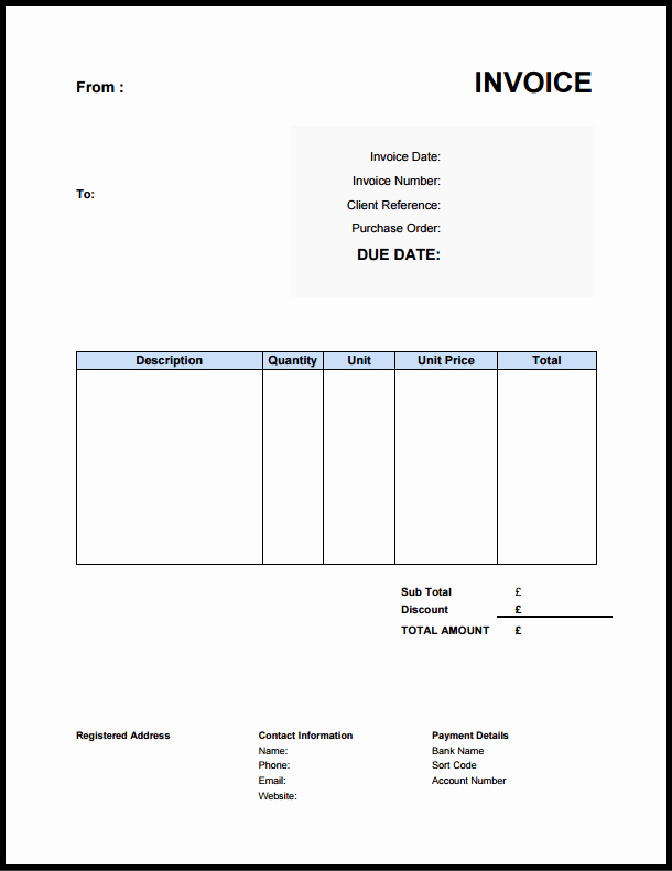 Free Contractor Invoice Template Luxury Free Invoice Template Uk Use Line or Download Excel &amp; Word