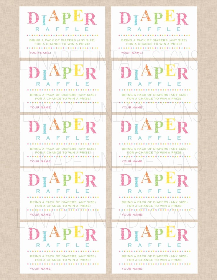 Free Diaper Raffle Template Elegant 7 Best Of Free Printable Diaper Raffle Sign Free