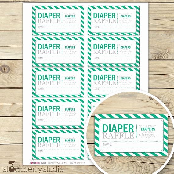 Free Diaper Raffle Template New Free Printable Diaper Raffle Tickets for Baby Shower