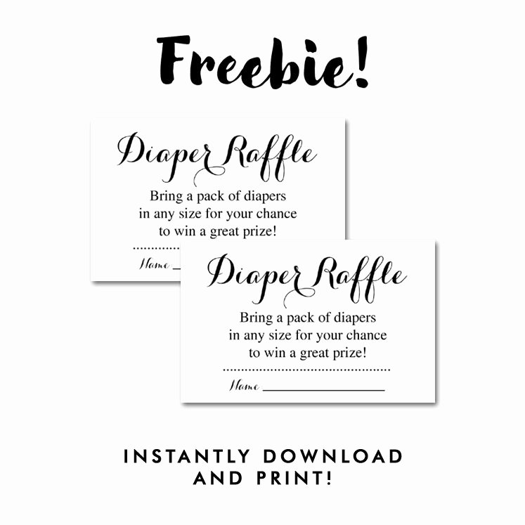 Free Diaper Raffle Template Unique Free Printable Baby Shower Raffle Tickets Template Ba