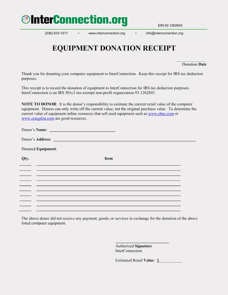 Free Donation Receipt Template Beautiful 45 Free Donation Receipt Templates &amp; formats Docx Pdf