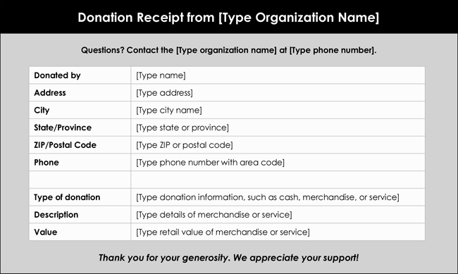 Free Donation Receipt Template Best Of Donation Receipt Template 12 Free Samples In Word and Excel