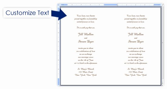creating a event program in word