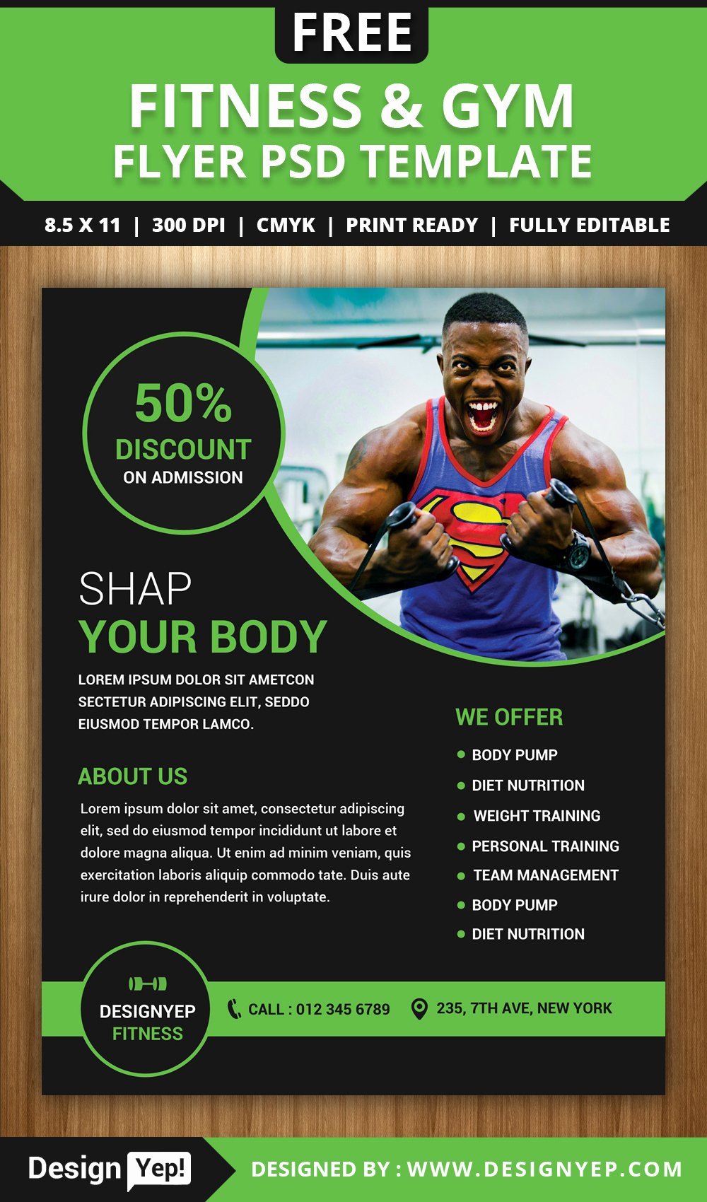Free Fitness Flyer Template Luxury Free Gym and Fitness Flyer Psd Template Designyep