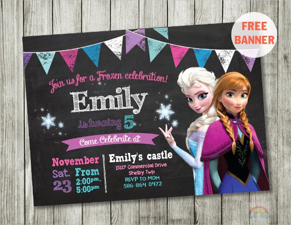 Free Frozen Invitations Template Awesome 23 Frozen Birthday Invitation Templates Psd Ai Vector