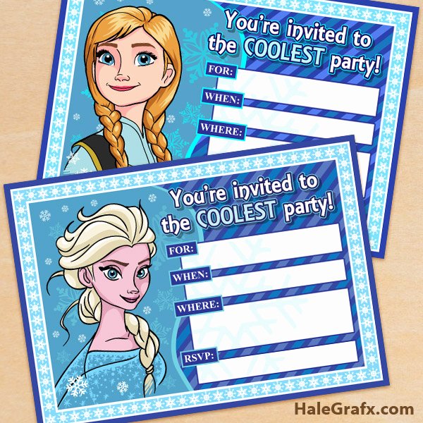 Free Frozen Invitations Template Awesome Free Printable Frozen Elsa and Anna Birthday Party Invitations