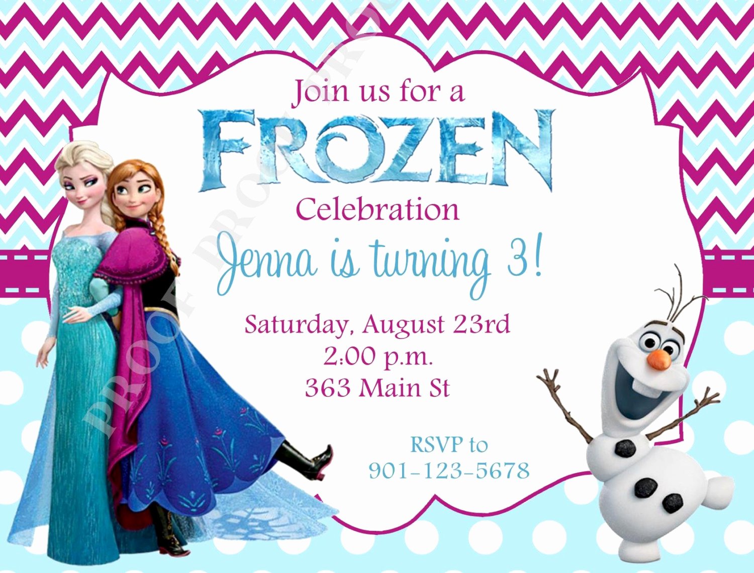 Free Frozen Invite Template Fresh 10 Printed Frozen Invitations with Envelopes Free Return