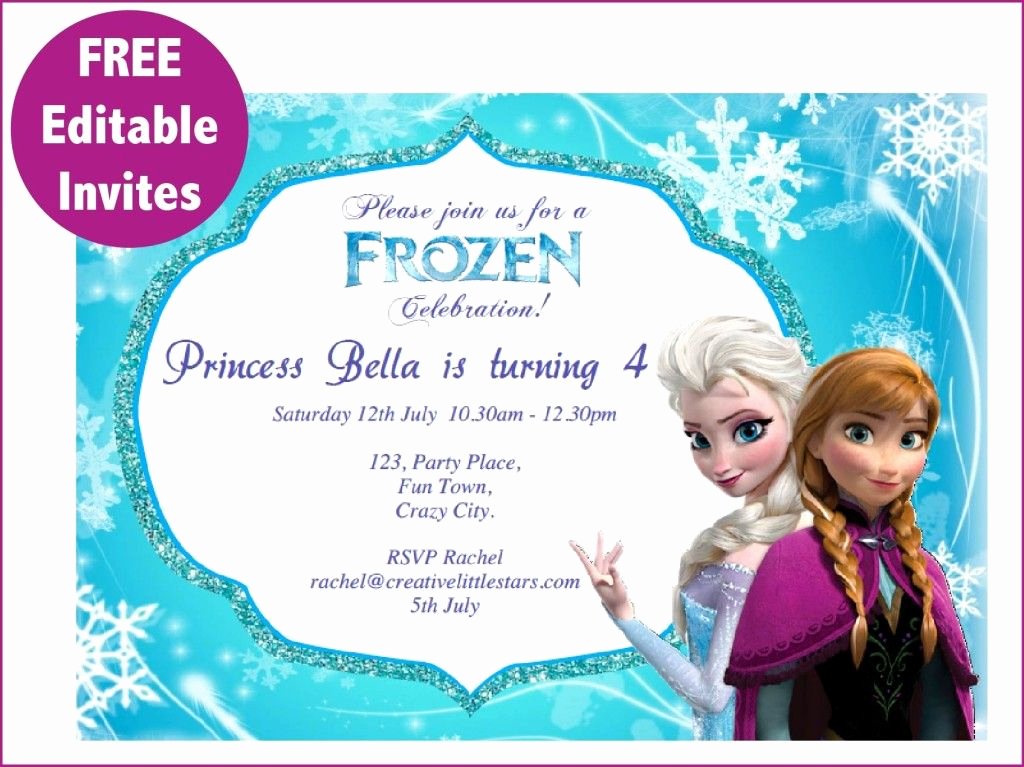 Free Frozen Invite Template Inspirational Frozen Free Printable Invitations Templates