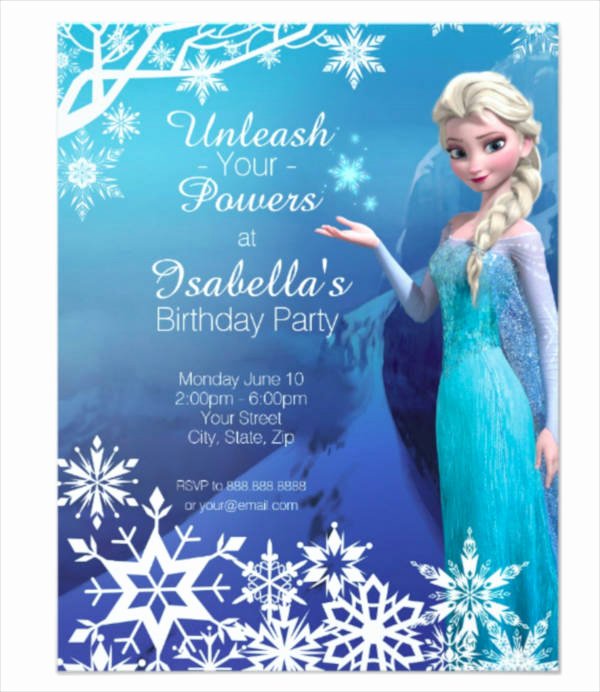 Free Frozen Invite Template Lovely 9 Frozen Party Invitation Templates Free Editable Psd