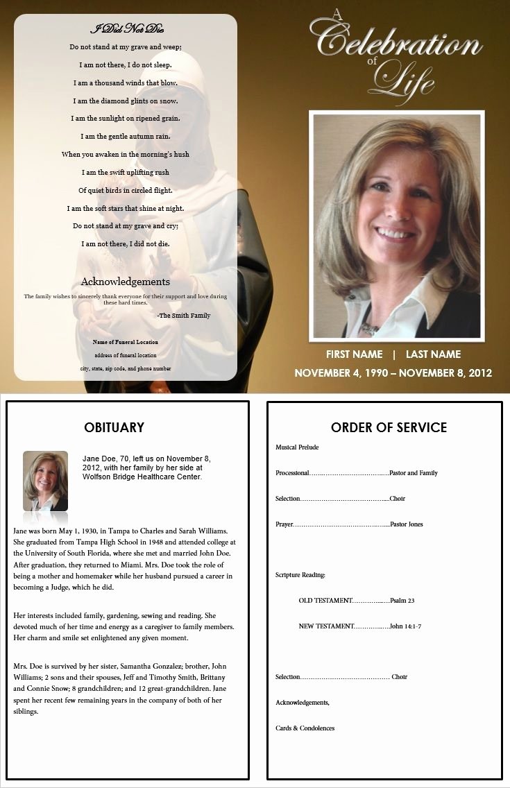 Free Funeral Card Template Beautiful 73 Best Printable Funeral Program Templates Images On