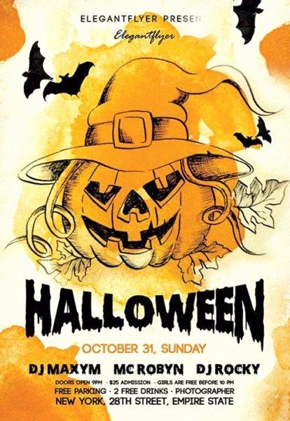Free Halloween Flyer Template Awesome 20 Free Halloween Flyers Psd Templates
