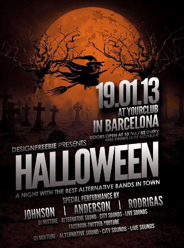 Free Halloween Flyer Template Lovely 10 Free Psd Halloween Party Flyer Designs