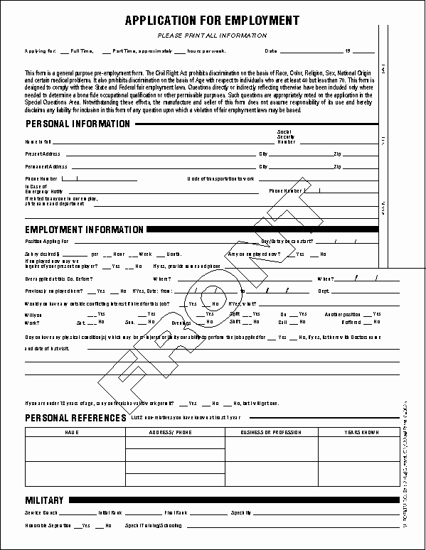 Free Illinois Will Template Elegant Employment Application form Free Printable Documents