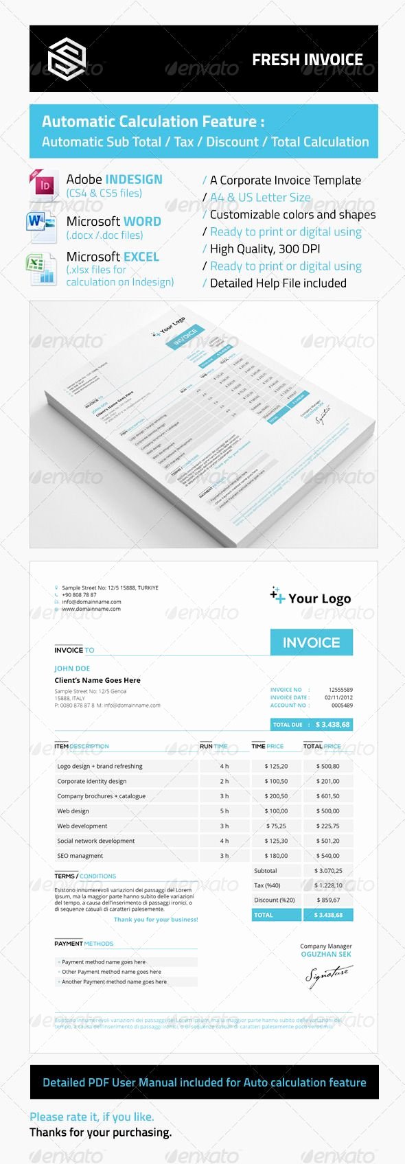 Free Indesign Invoice Template Elegant Fresh Invoice