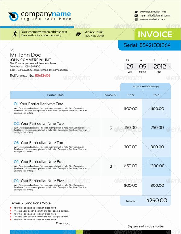 Free Indesign Invoice Template New 6 Indesign Invoice Templates Free Download