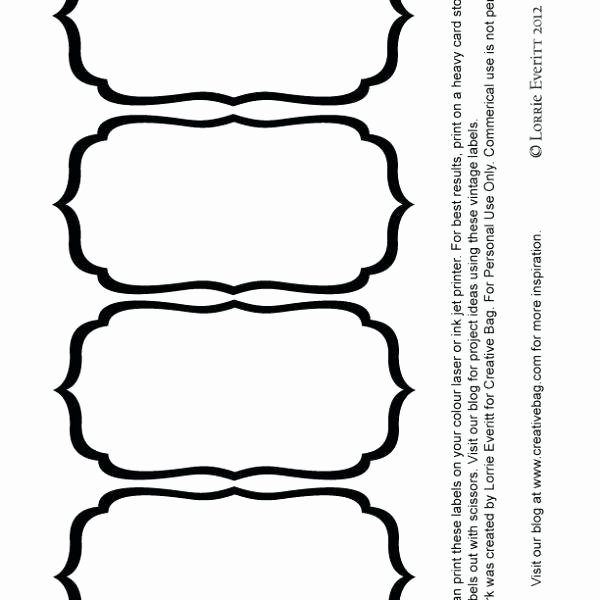 Free Jar Label Template Awesome Labels for Jars Black and White Blank Label Templates