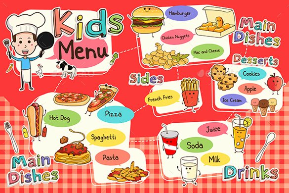 Free Kids Menu Template Unique Kids Menu Templates – 26 Free Psd Eps Documents Download