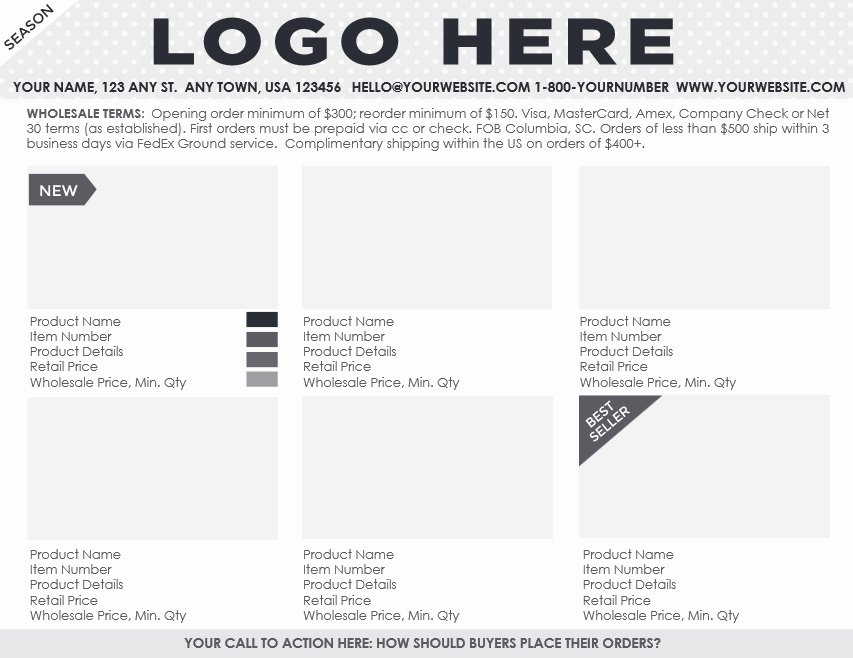 Free Line Sheet Template Inspirational Ing soon Professional Line Sheet order form Design