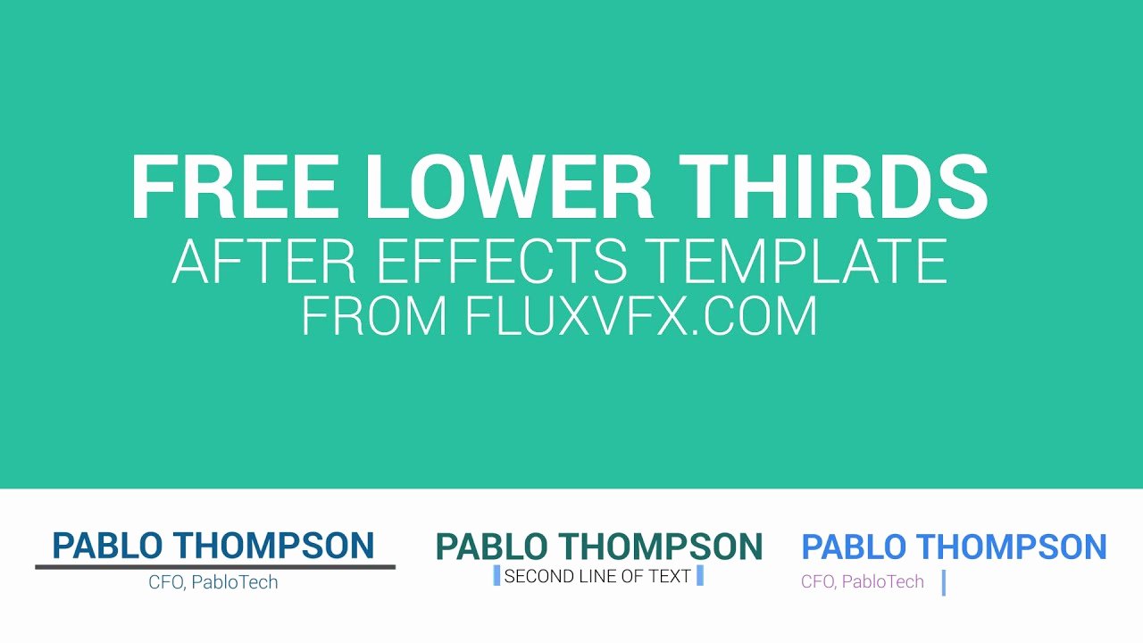 Free Lower Third Template Lovely Free Lower Thirds Pack after Effects Template