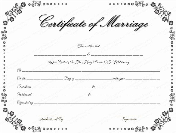 Free Marriage Certificate Template Best Of Wedding Certificate Template 22 Free Psd Ai Vector