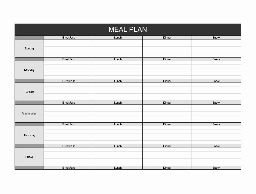 Free Meal Planner Template Awesome 40 Weekly Meal Planning Templates Template Lab