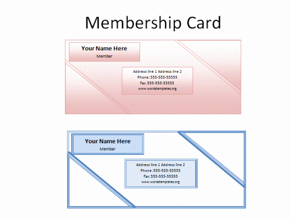 Free Membership Card Template Elegant Word Membership Card Template