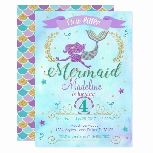 Free Mermaid Invitation Template Luxury 55 Amazing Free Printable Birthday Party Invitations Ideas