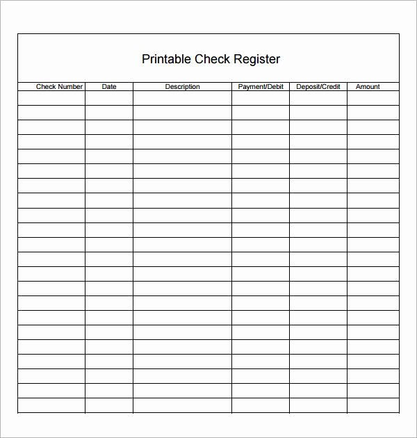 Free Personal Check Template Luxury Free Printable Blank Check Register Template