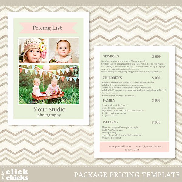 Free Photography Pricing Template Best Of Graphy Package Pricing List Template Price List Price