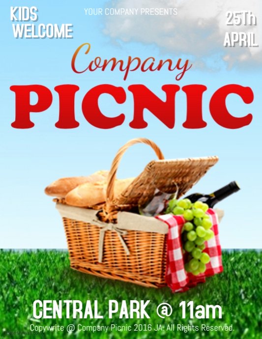 Free Picnic Flyer Template Inspirational Pany Picnic Template